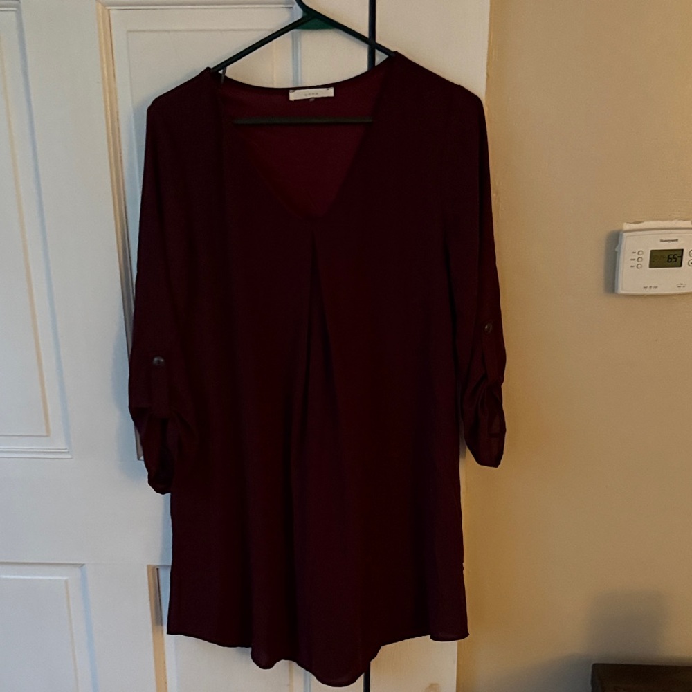 Lush Deep Burgundy Blouse